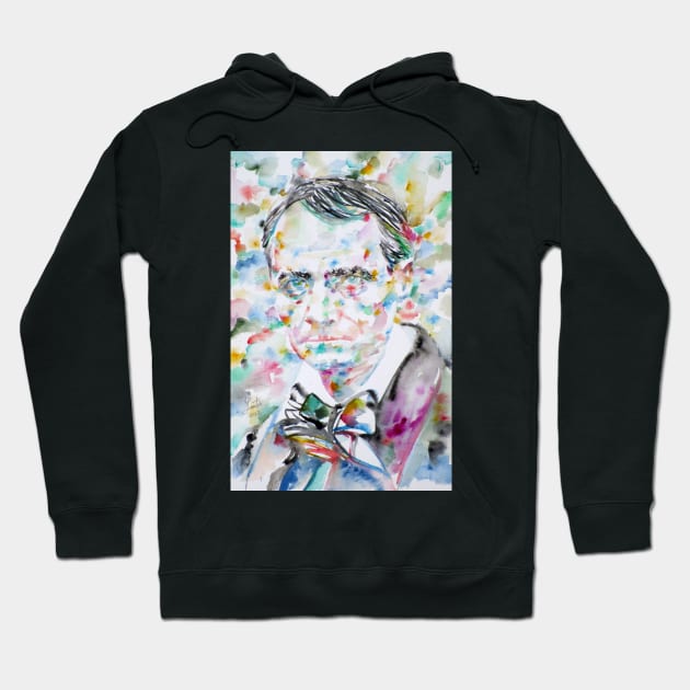 CHARLES BAUDELAIRE - watercolor portrait.1 Hoodie by lautir